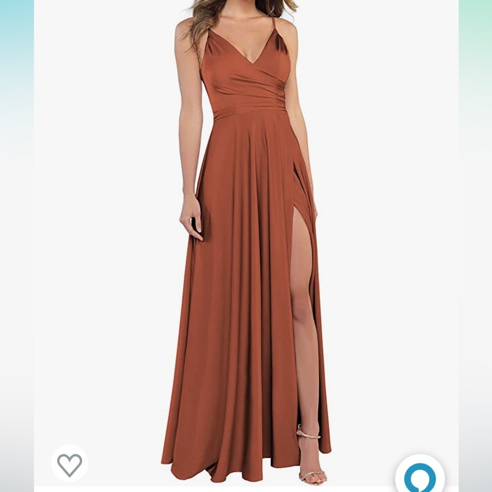 Copper full length dress